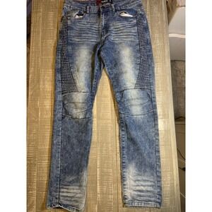 Panyc Jeans Size 16 New Motto Blue Stretch Flex Skinny Fit 31x29 Y2K Light